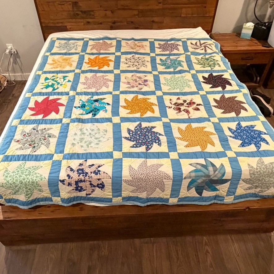 Handmade VTG Cotton Patchwork Quilt 84\