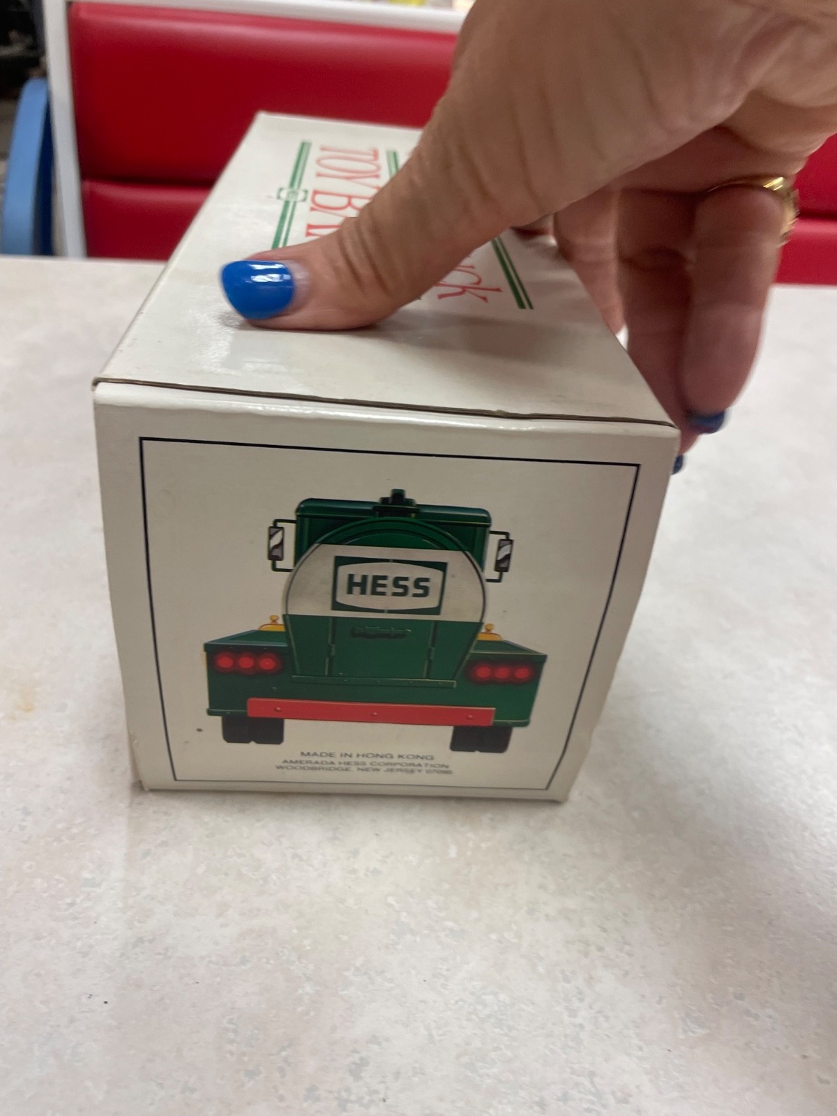 Vintage 1985 First Hess Truck Toy Bank Mint In Box