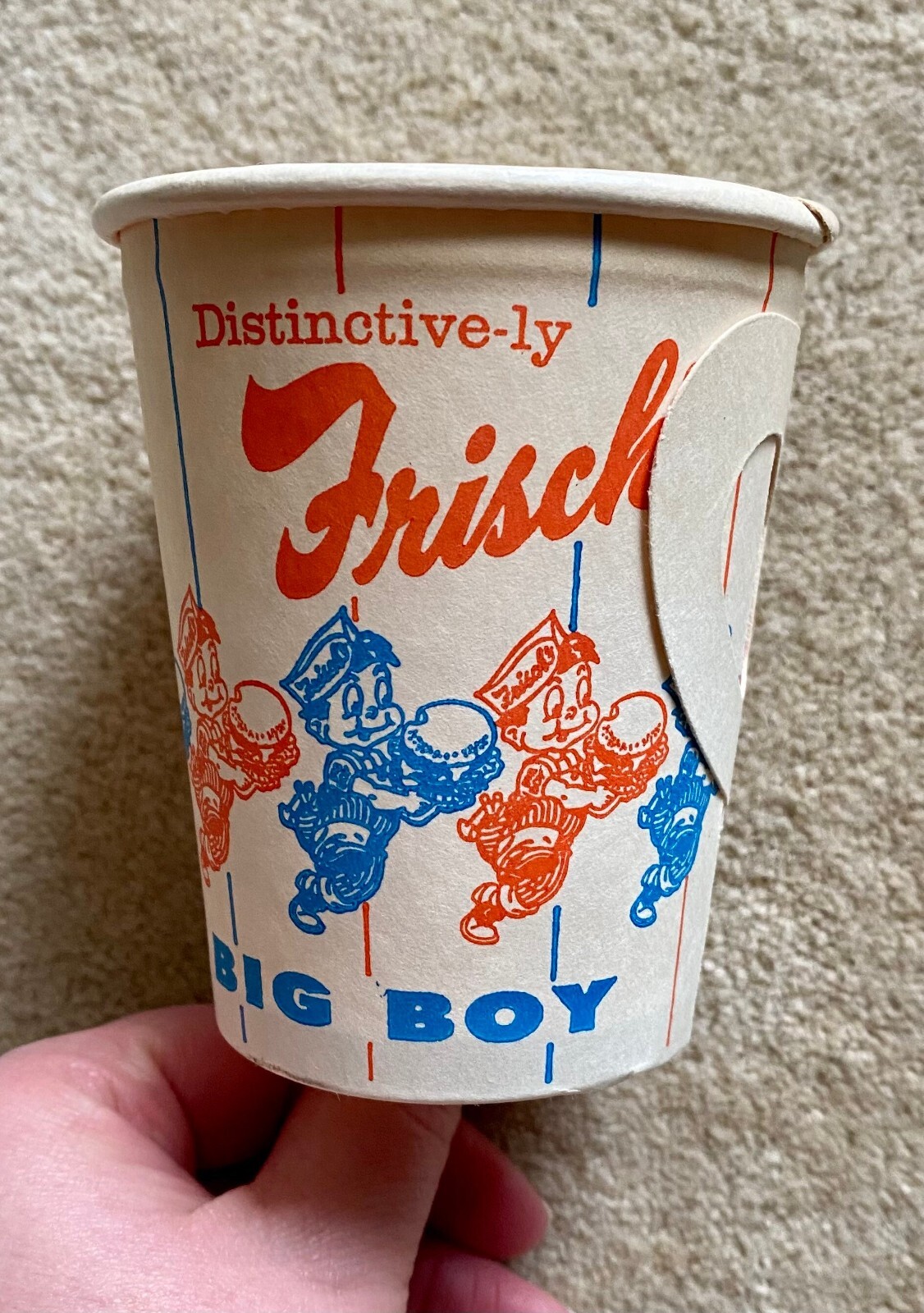 Vintage FRISCH’S BIG BOY Paper Coffee Cup with a Handle Vintage FRISCH’S BIG BOY Paper Coffee Cup with a Handle