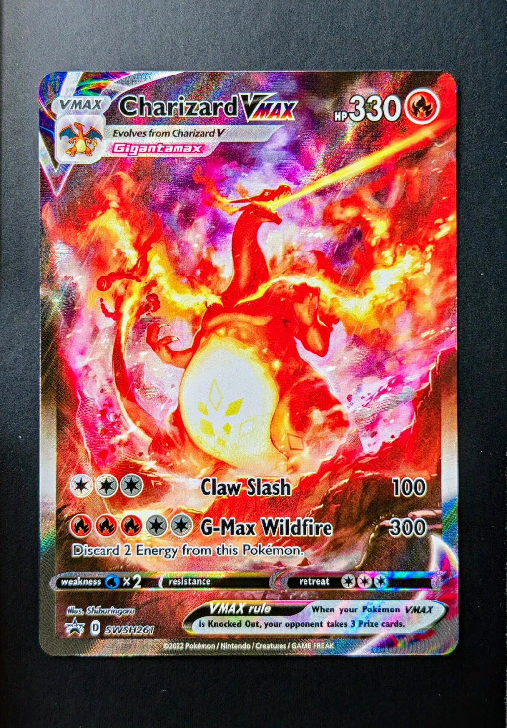 2022 Pokémon TCG - Charizard VMAX SWSH261 Sword & Shield Promo Holo 2022 Pokémon TCG - Charizard VMAX SWSH261 Sword & Shield Promo Holo