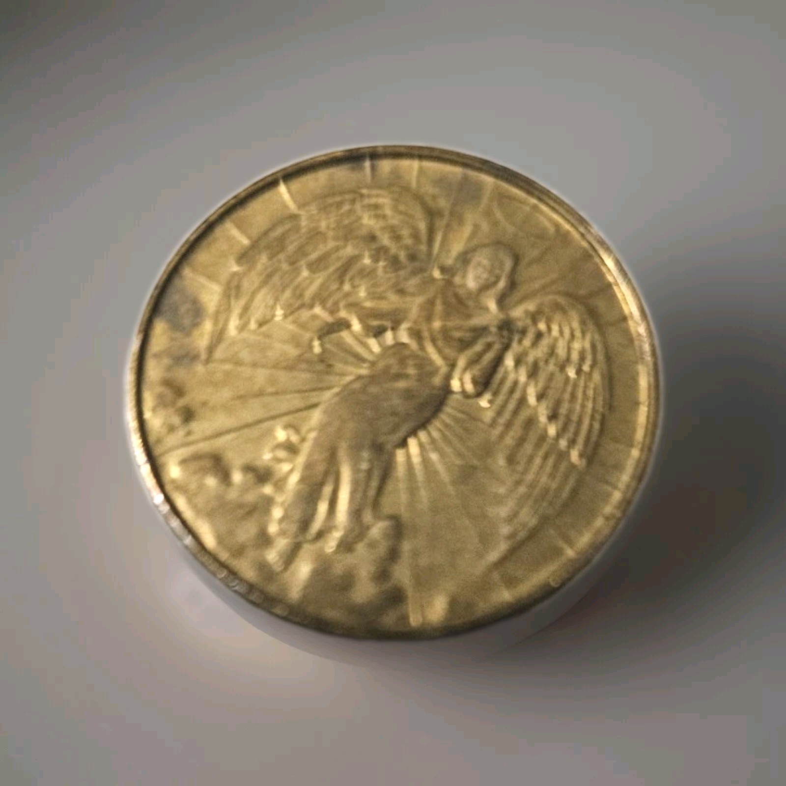 Vintage Religious Guardian angel coin Vintage Religious Guardian angel coin