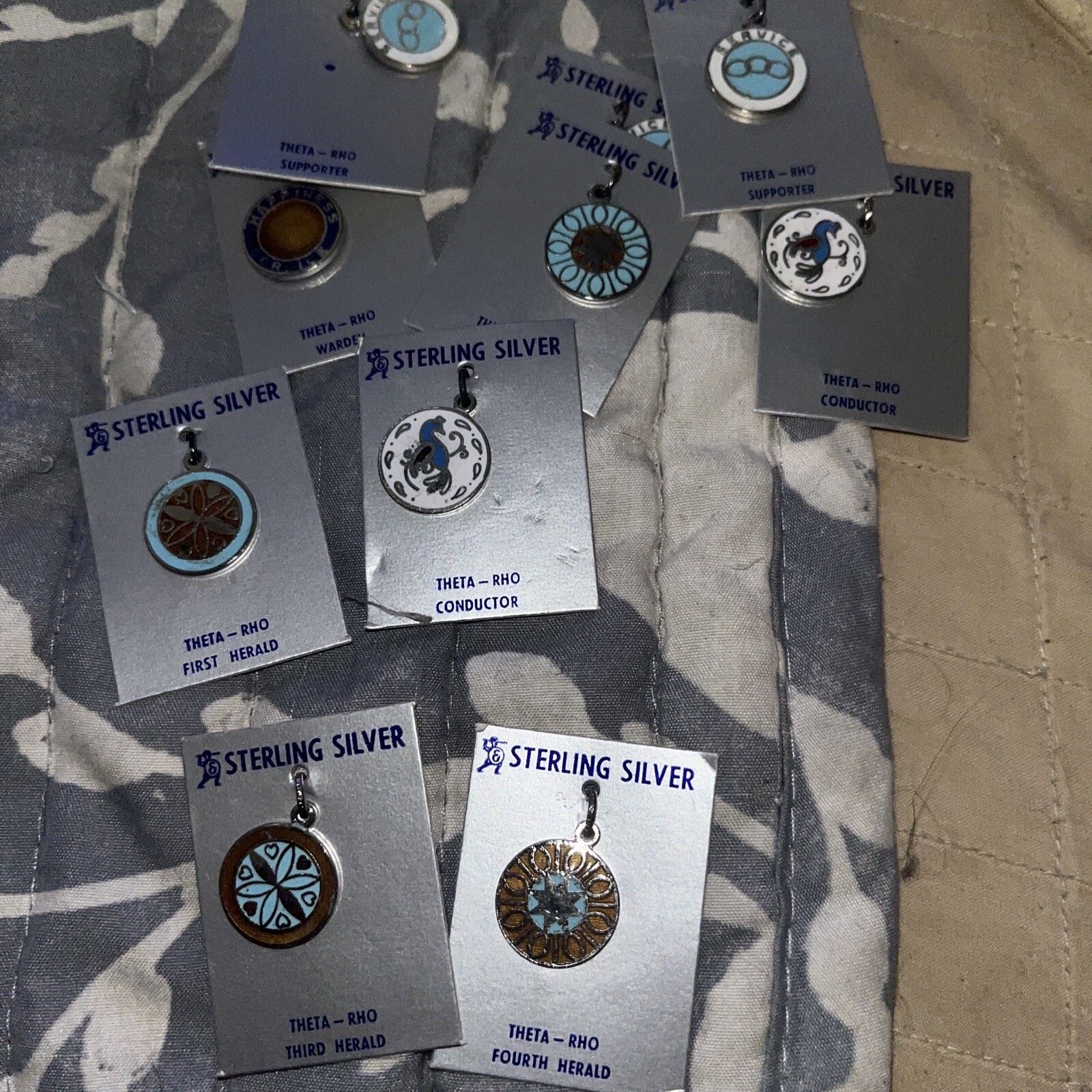 Lot 9 Charms Sterling Silver Daughters REBEKAH Odd Fellows Lot 9 Charms Sterling Silver Daughters REBEKAH Odd Fellows