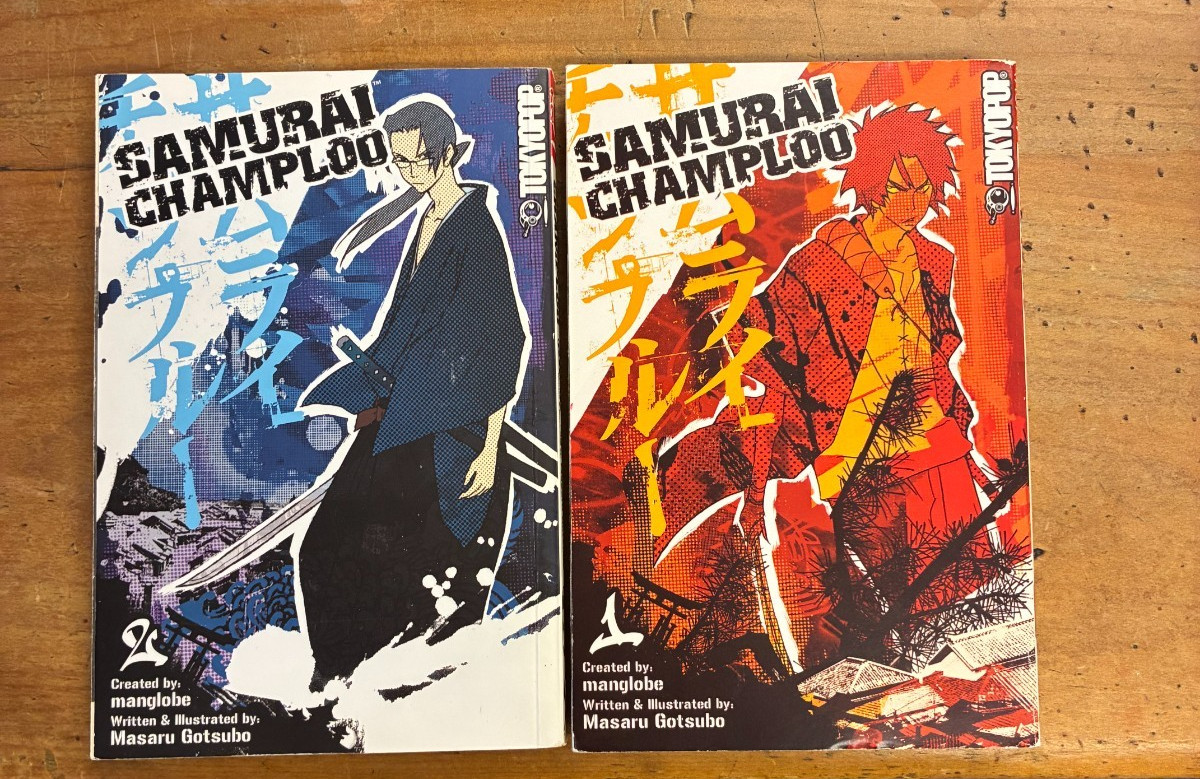 Samurai Champloo Volume 1 & 2 Manga English TokyoPop Book Set OOP Vol Watanabe Samurai Champloo Volume 1 & 2 Manga English TokyoPop Book Set OOP Vol Watanabe