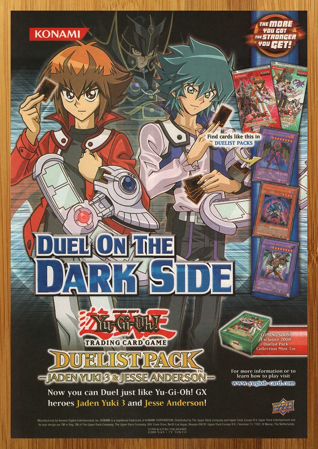 2007 Yu-Gi-Oh TCG Duelist Pack Print Ad/Poster Yuki 3 Anderson CCG Card Game 