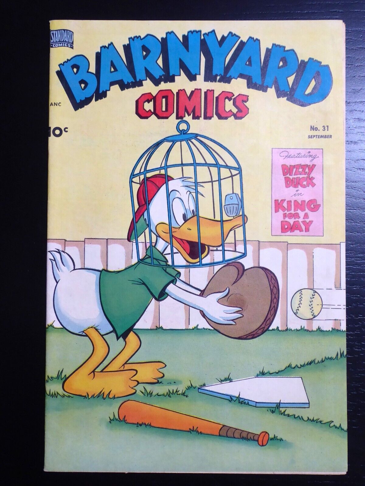 Barnyard Comics #31, F, September 1950 Final Issue, Carl Wessler Baseball Cover