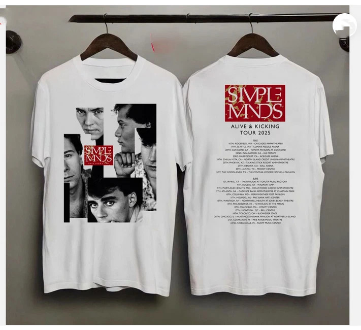 2 Side Simple Minds Band Music Gift For Fan T- Shirt Full Size S- 5XL US476 2 Side Simple Minds Band Music Gift For Fan T- Shirt Full Size S- 5XL US476