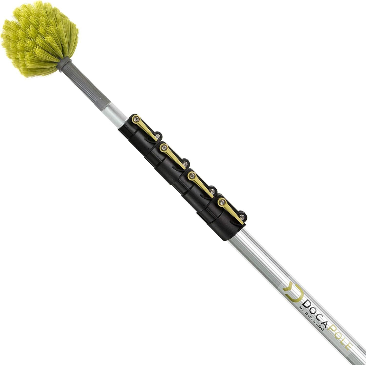 30 Foot Reach Cobweb Duster with 6-24 Foot Telescopic Extension Pole