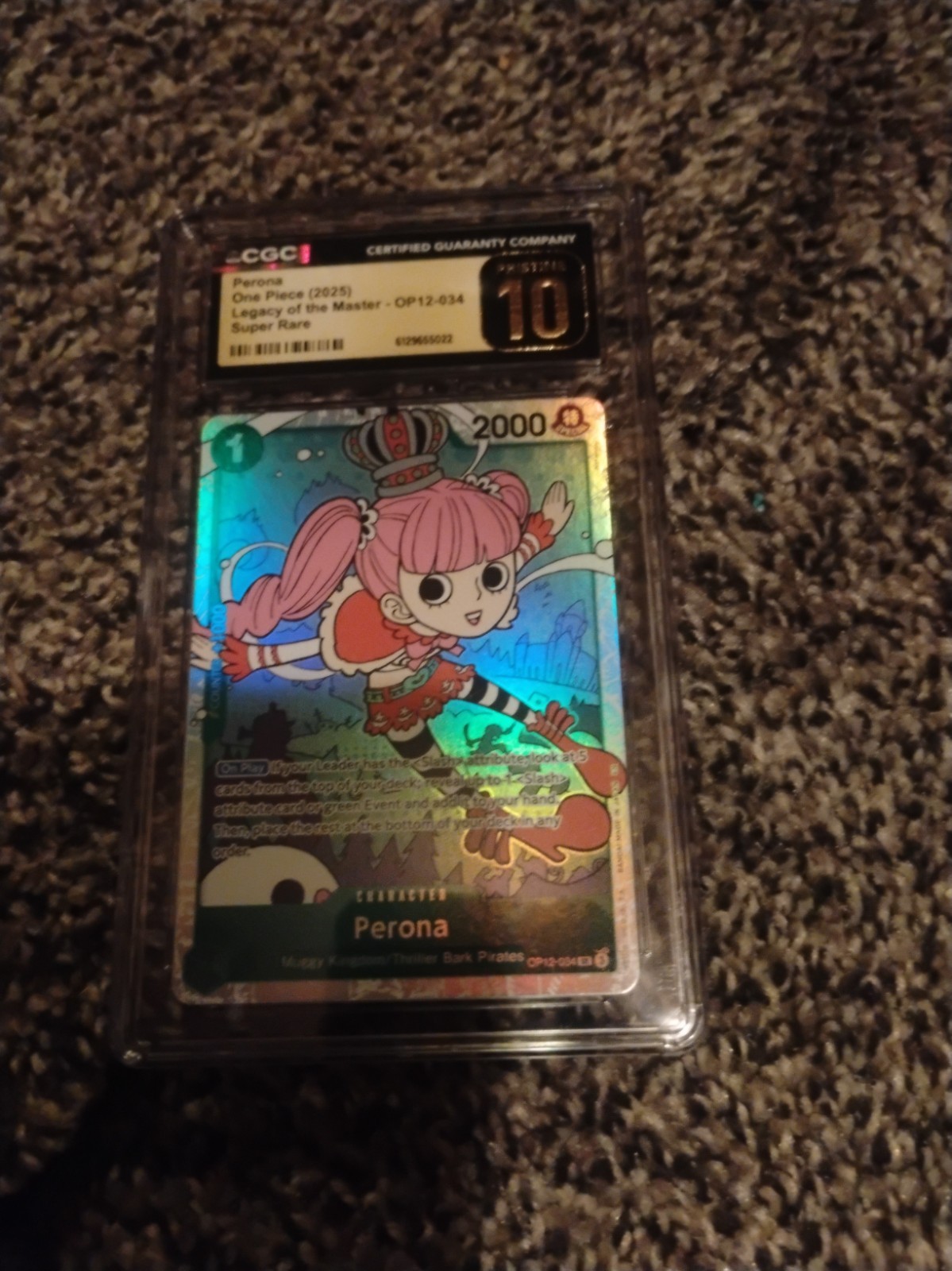 CGC Pristine 10. Perona/OP12-034/JPN/One Piece TCG CGC Pristine 10. Perona/OP12-034/JPN/One Piece TCG