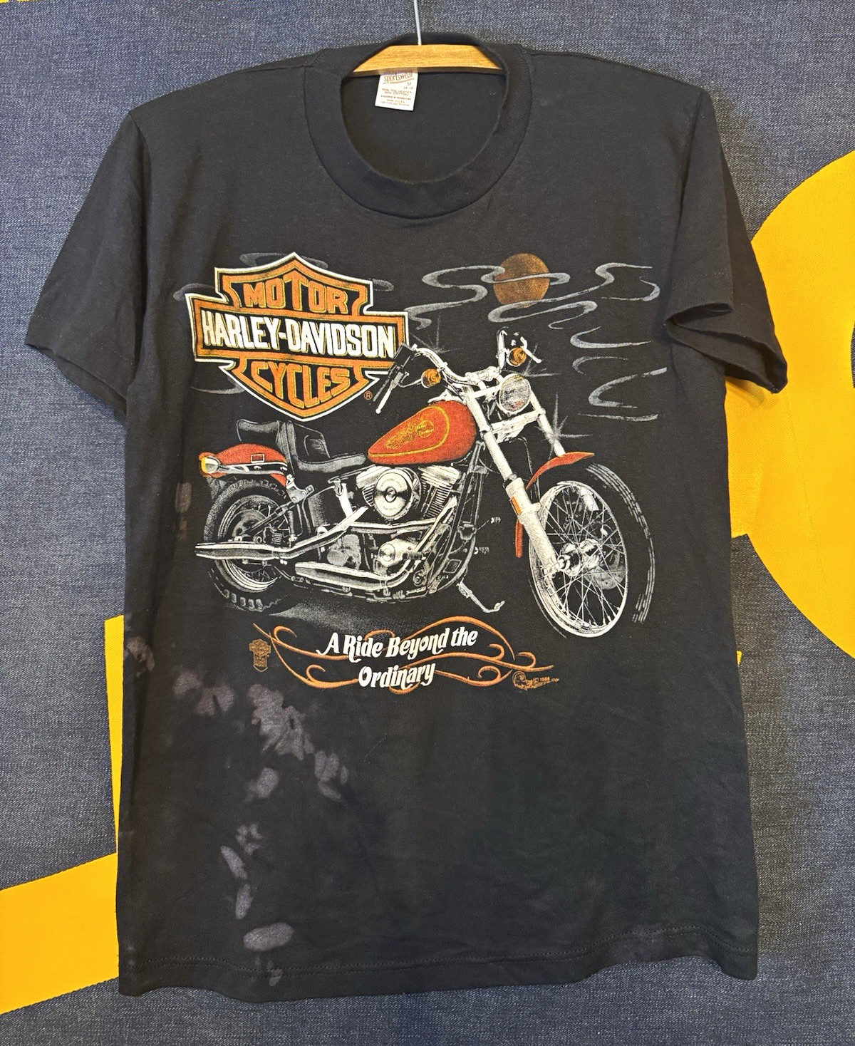 VINTAGE HARLEY DAVIDSON ADAMEC'S A RIDE BEYOND THE ORDINARY TEE SINGLE STITCH 