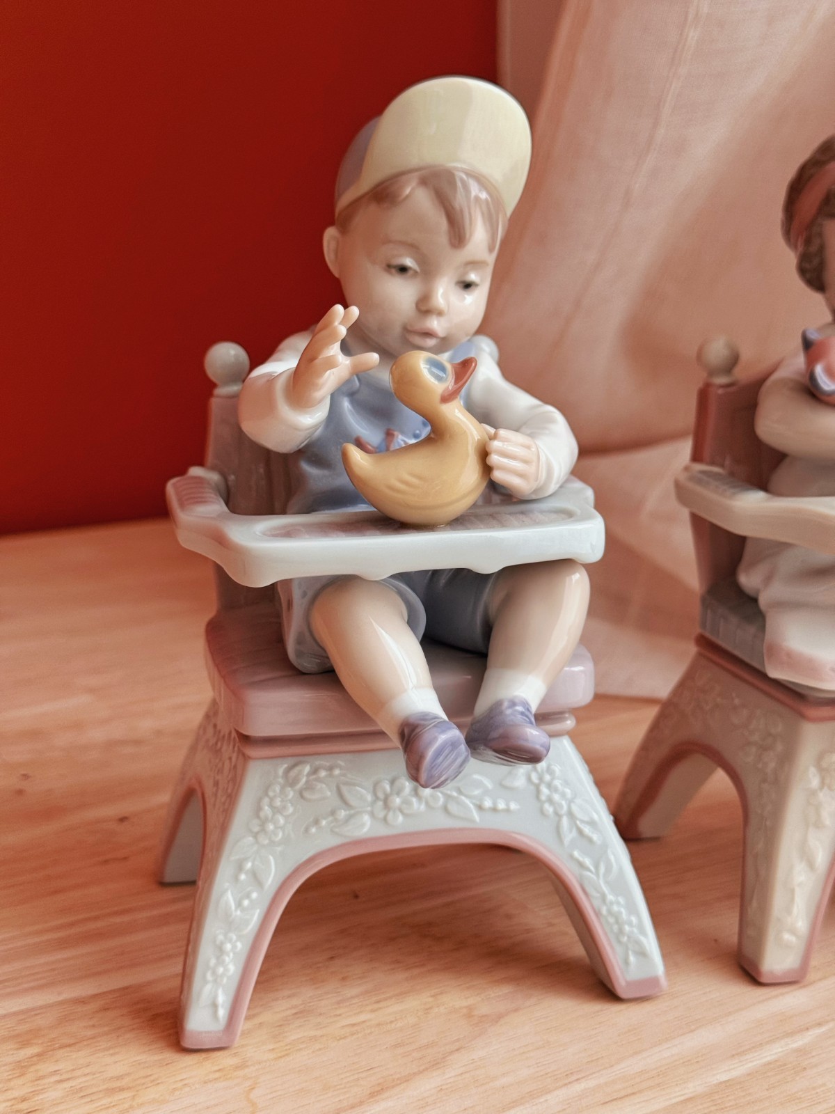 Lladro 6300 Rubber Ducky Boy Figurine Spain Porcelain Baby Gift Vintage
