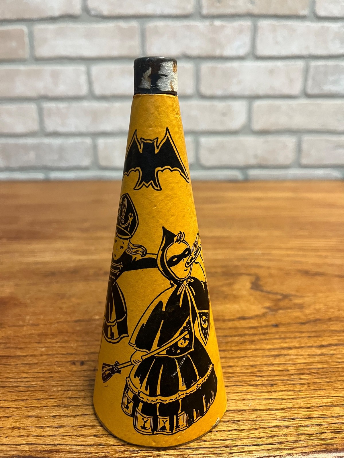 Antique Vintage Halloween Paper Litho Cardboard Party Horn Noisemaker Bugle 