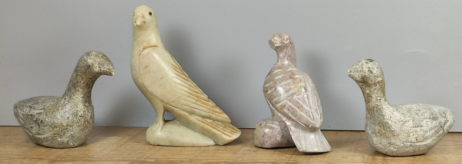 Vintahe Stone Bird Miniature Mini Figurines 1½ Vintahe Stone Bird Miniature Mini Figurines 1½