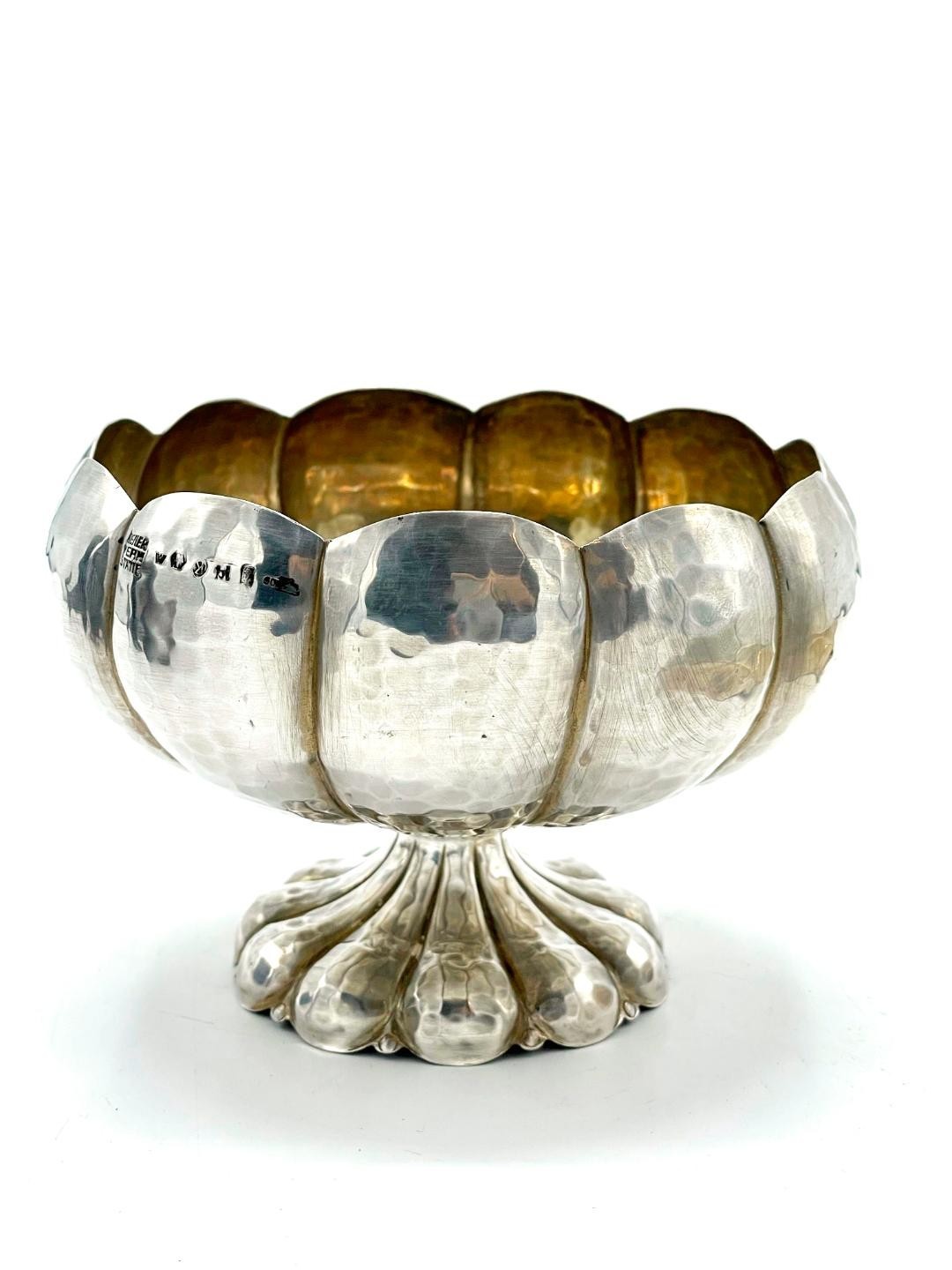 Josef Hoffmann Wiener Werkstatte WW 900 Silver Footed Bowl c1920 Vienna