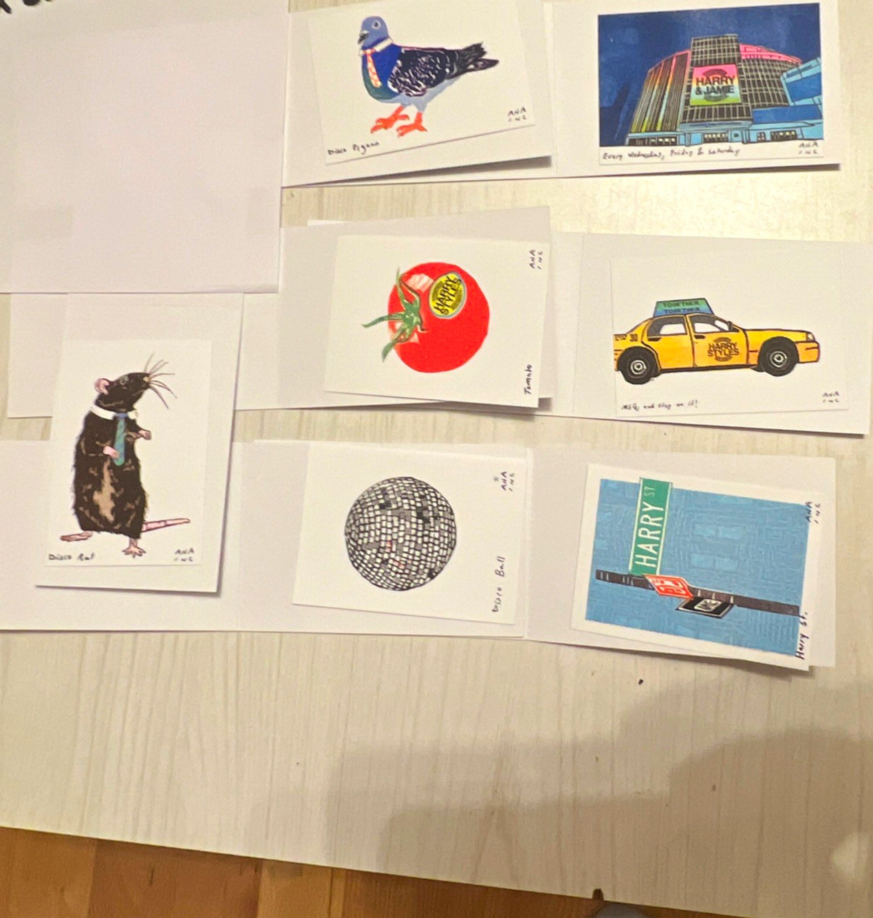 HARRY STYLES POP UP EXCLUSIVE PRINTS FULL SET 7/7