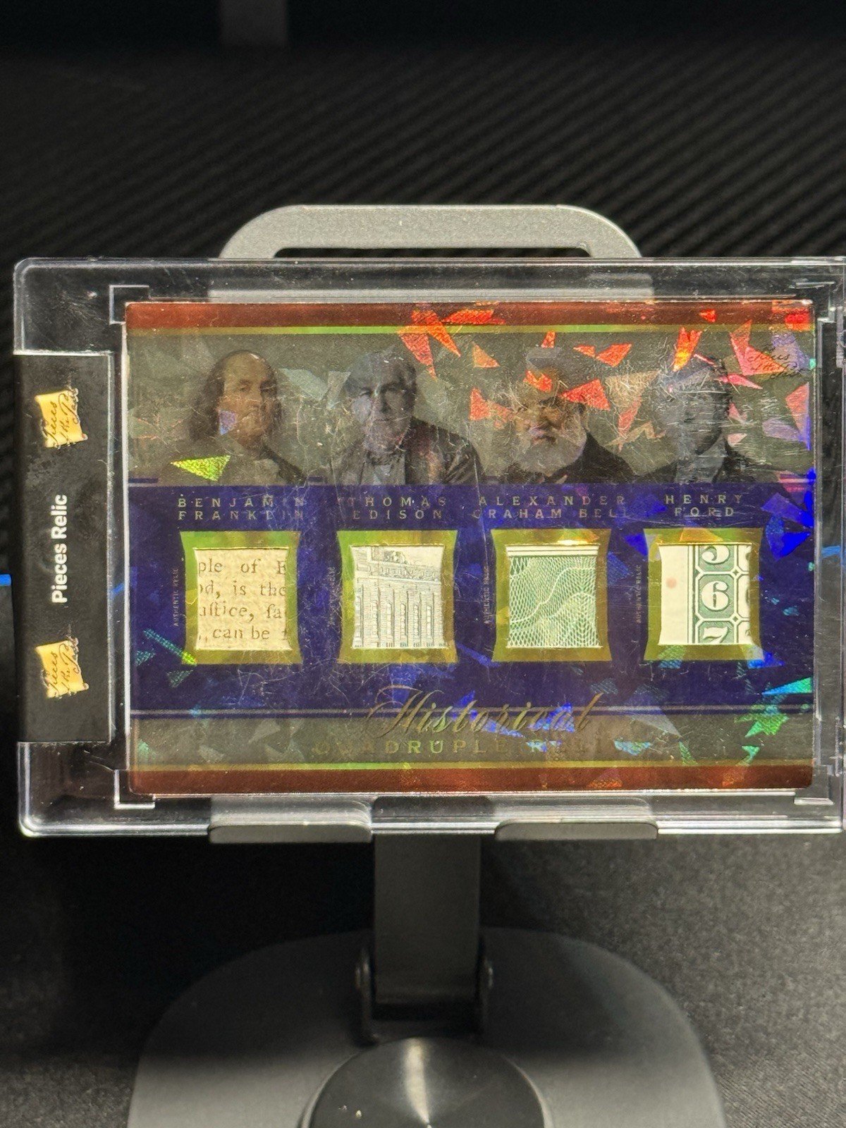 2022 Pieces of the Past Quad Relic Franklin, Edison, Graham Bell, Ford SEALED