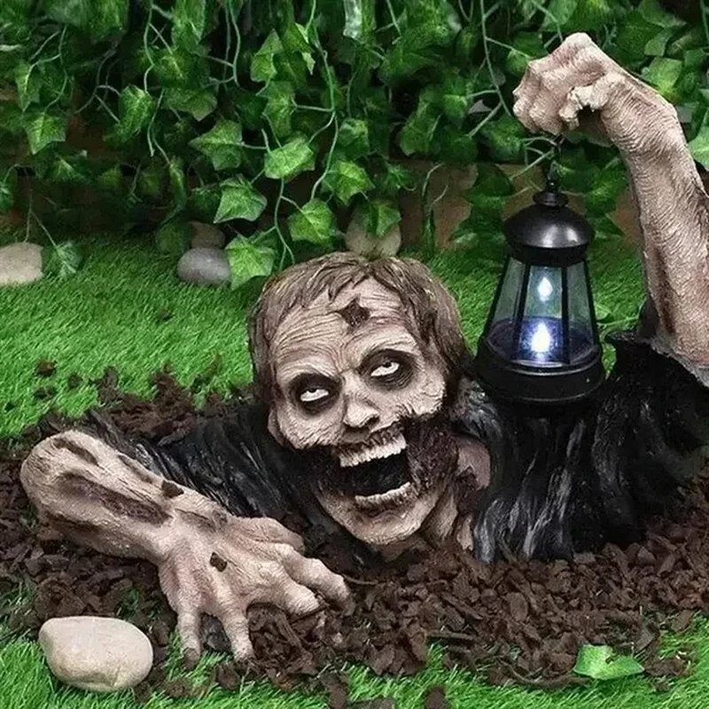 1Pc Halloween Zombie Crawling Horror Decor, Scary Led Lights Zombie Holding Lant 1Pc Halloween Zombie Crawling Horror Decor, Scary Led Lights Zombie Holding Lant