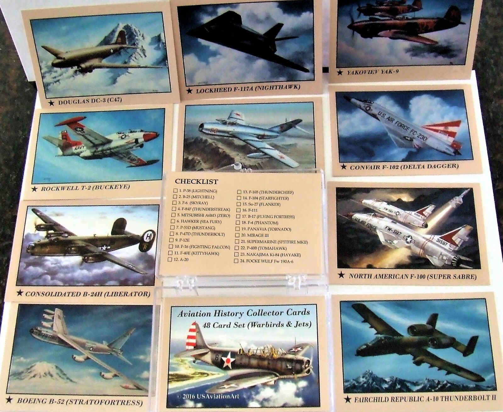 The Complete 48 Card Set of Aviation History Educational Collector Cards. The Complete 48 Card Set of Aviation History Educational Collector Cards.