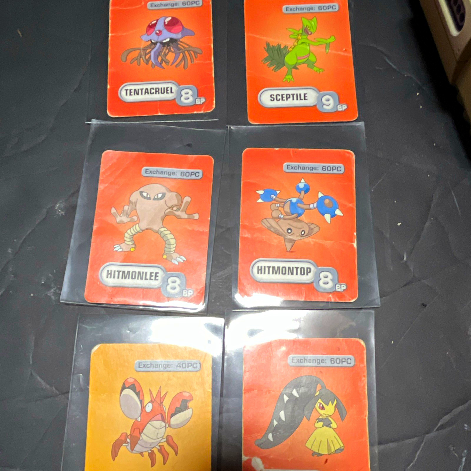 Hasbro Pokémon Character Card 2005 Lot of 6 HP Board game loose cards Hasbro Pokémon Character Card 2005 Lot of 6 HP Board game loose cards