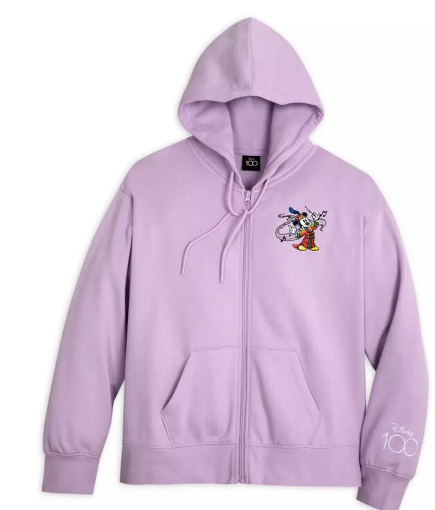 Disney Park 100 Years of Music And Wonder Hoodie Jacket 1X 3X  HTF NEW