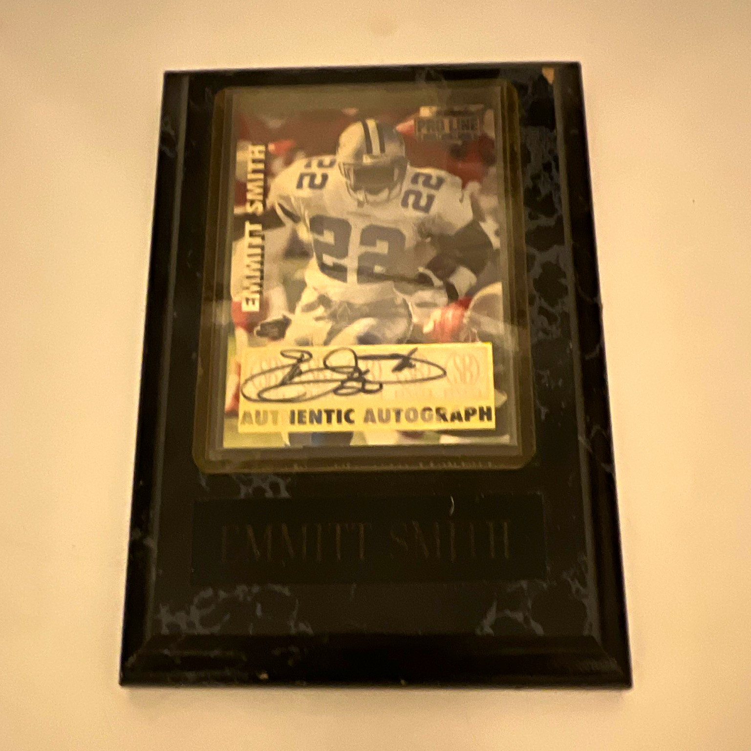 1997 Score Board Emmitt Smith Authentic Autograph Card #6 Dallas Cowboys HOF