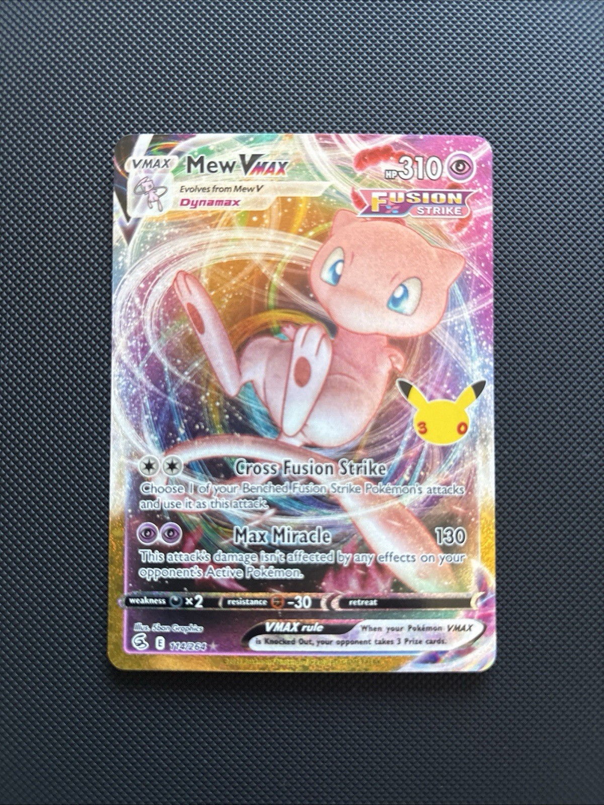 Pokemon Mew VMax 114/264 30th Anniversary Classic Collection Pokemon Mew VMax 114/264 30th Anniversary Classic Collection