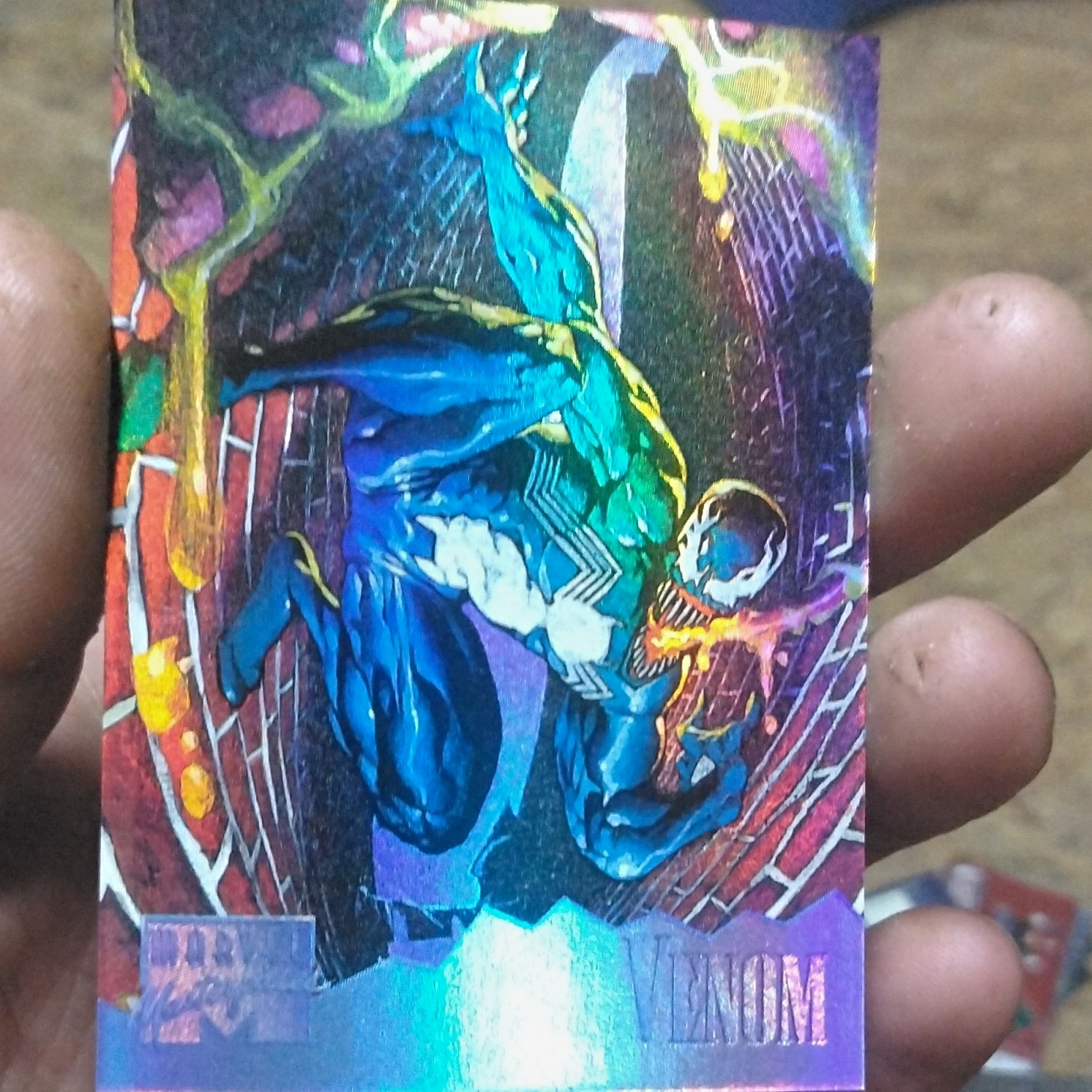 Fleer 1995 Marvel Flair Devourers Insert Venom Spider-Man Card #8 Devourer Fleer 1995 Marvel Flair Devourers Insert Venom Spider-Man Card #8 Devourer