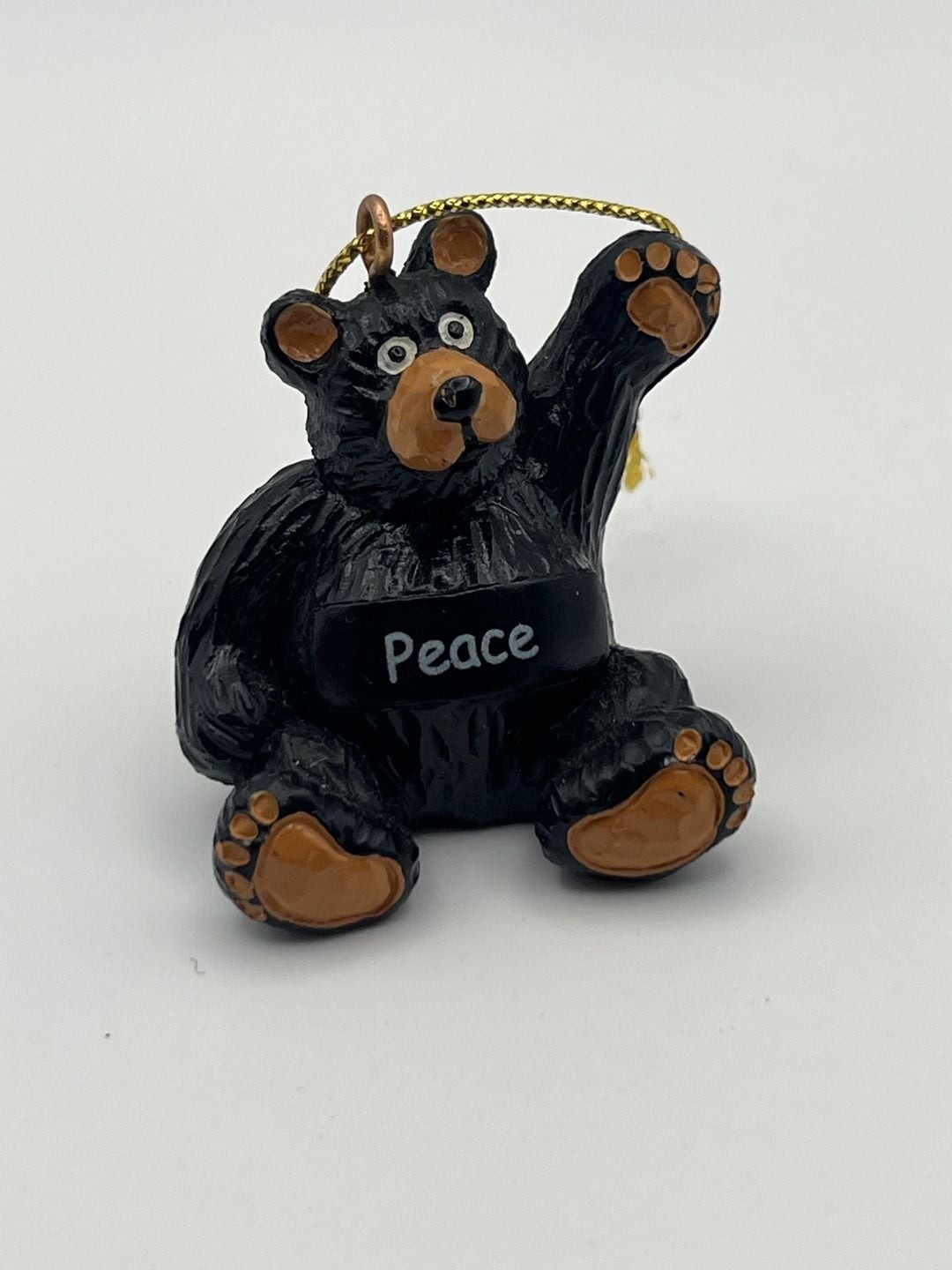 Swibco Waving Black Bear Peace Sign Christmas Ornament (K) Swibco Waving Black Bear Peace Sign Christmas Ornament (K)