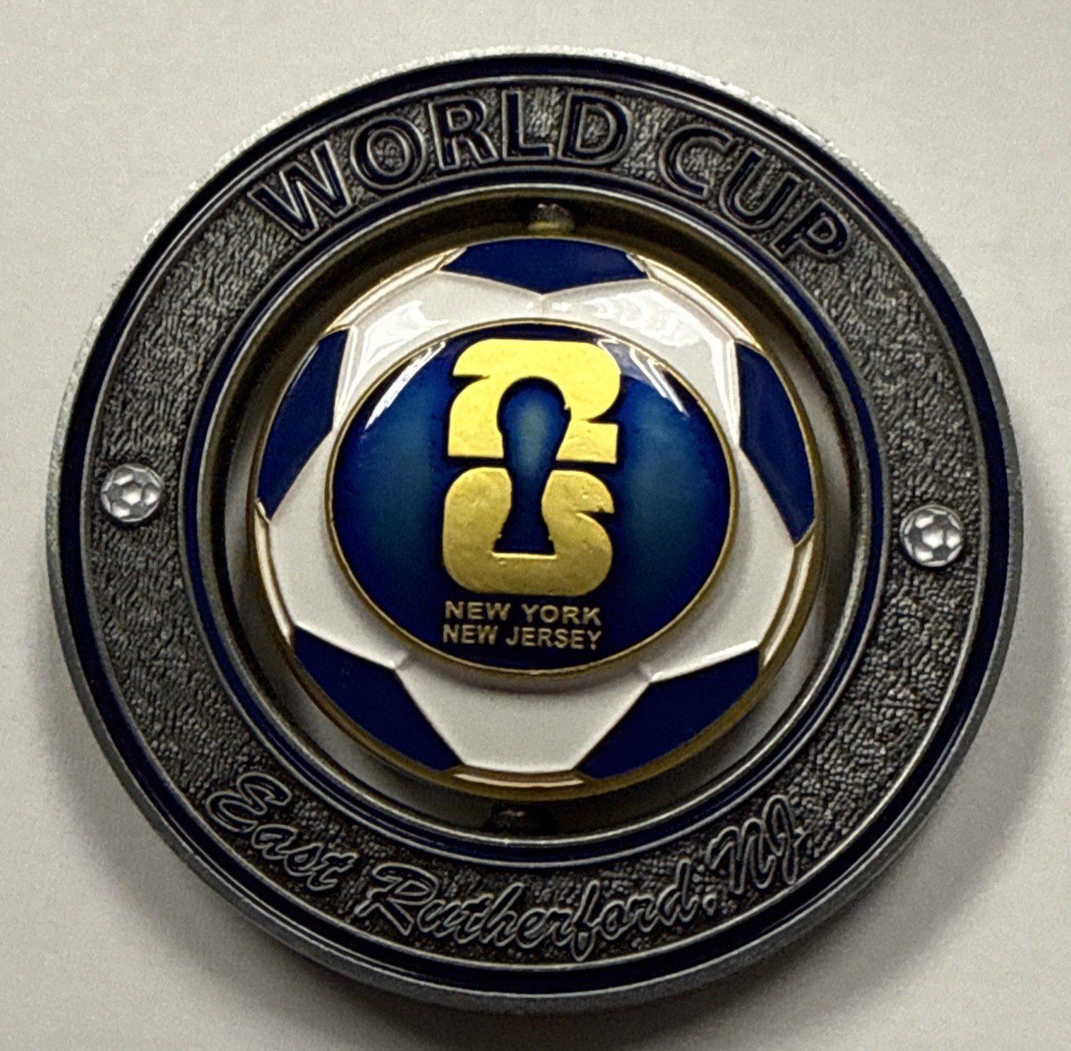 FBI Newark Division FIFA World Cup Championship Spinner Challenge Coin FBI Newark Division FIFA World Cup Championship Spinner Challenge Coin