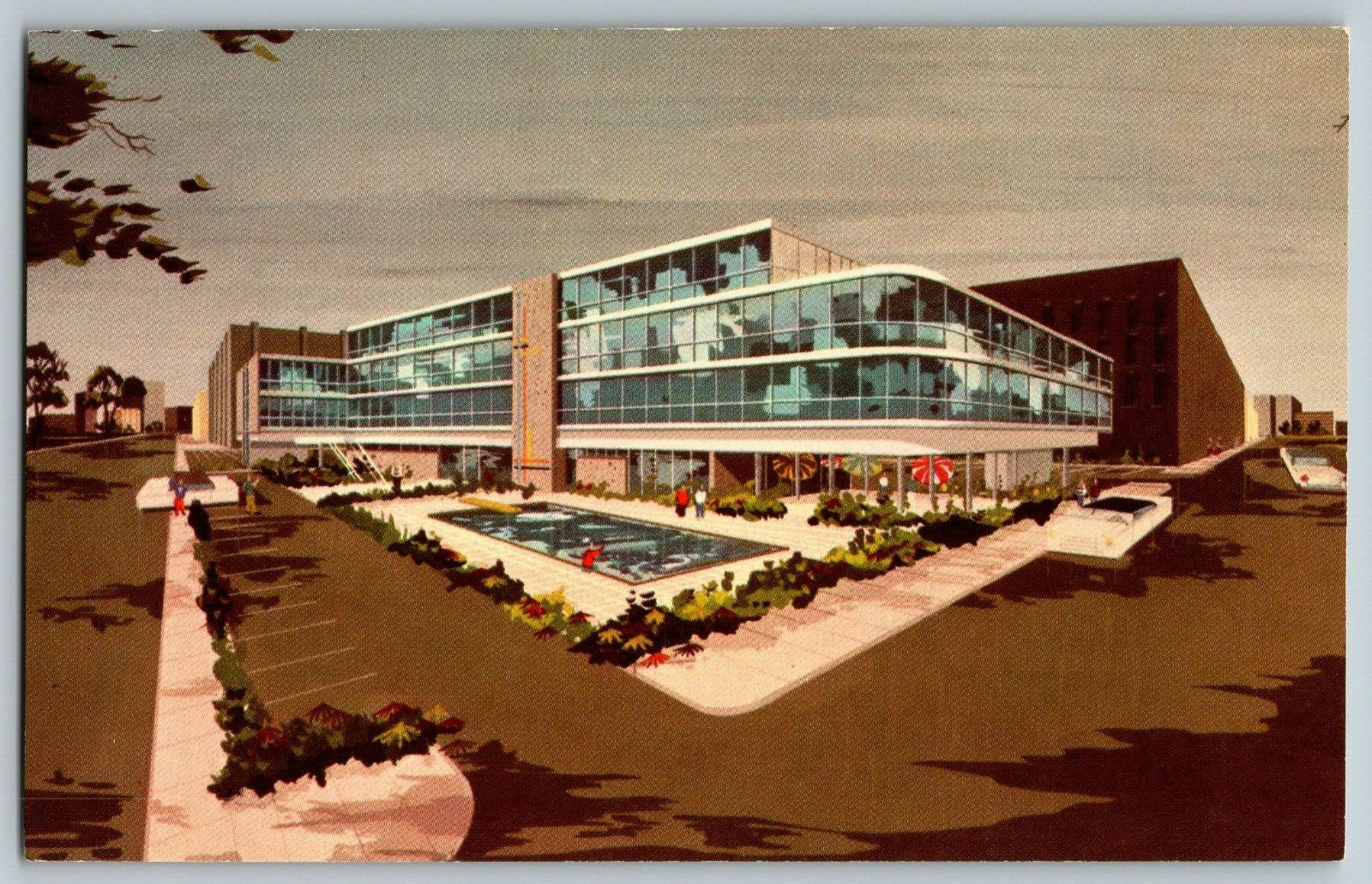 Illinois - The Peoria Sands Motel - Downtown Peoria - Vintage Postcard