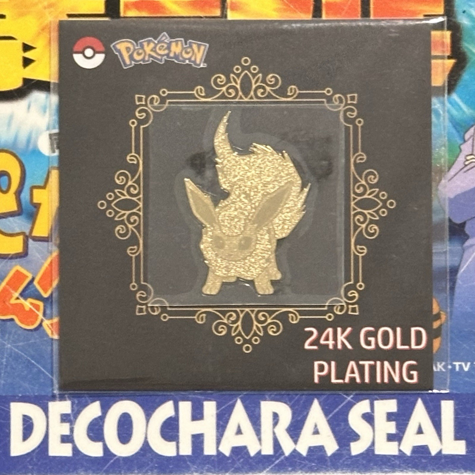 Flareon 24K Gold Pokémon Sticker Korean Striking Popping Candy Promo Insert NM Flareon 24K Gold Pokémon Sticker Korean Striking Popping Candy Promo Insert NM
