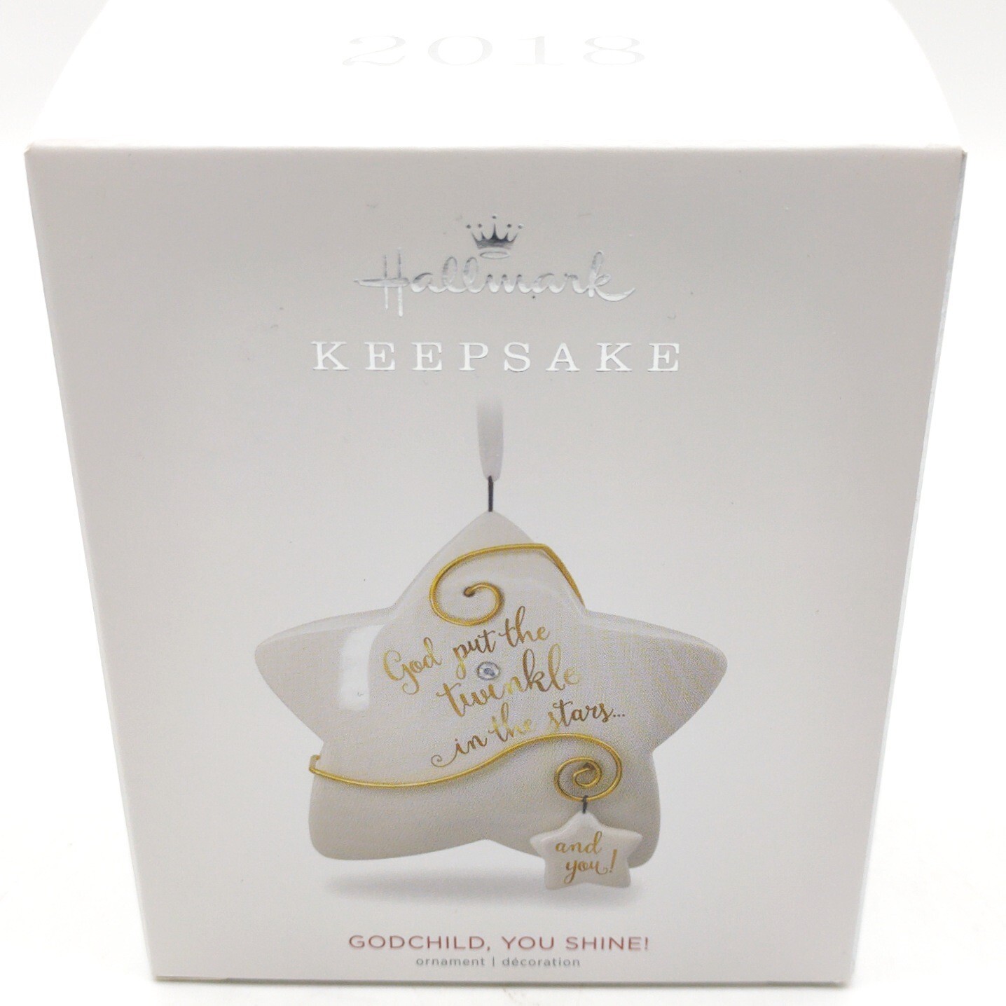 Hallmark 2018 Godchild You Shine Porcelain Ornament New Hallmark 2018 Godchild You Shine Porcelain Ornament New