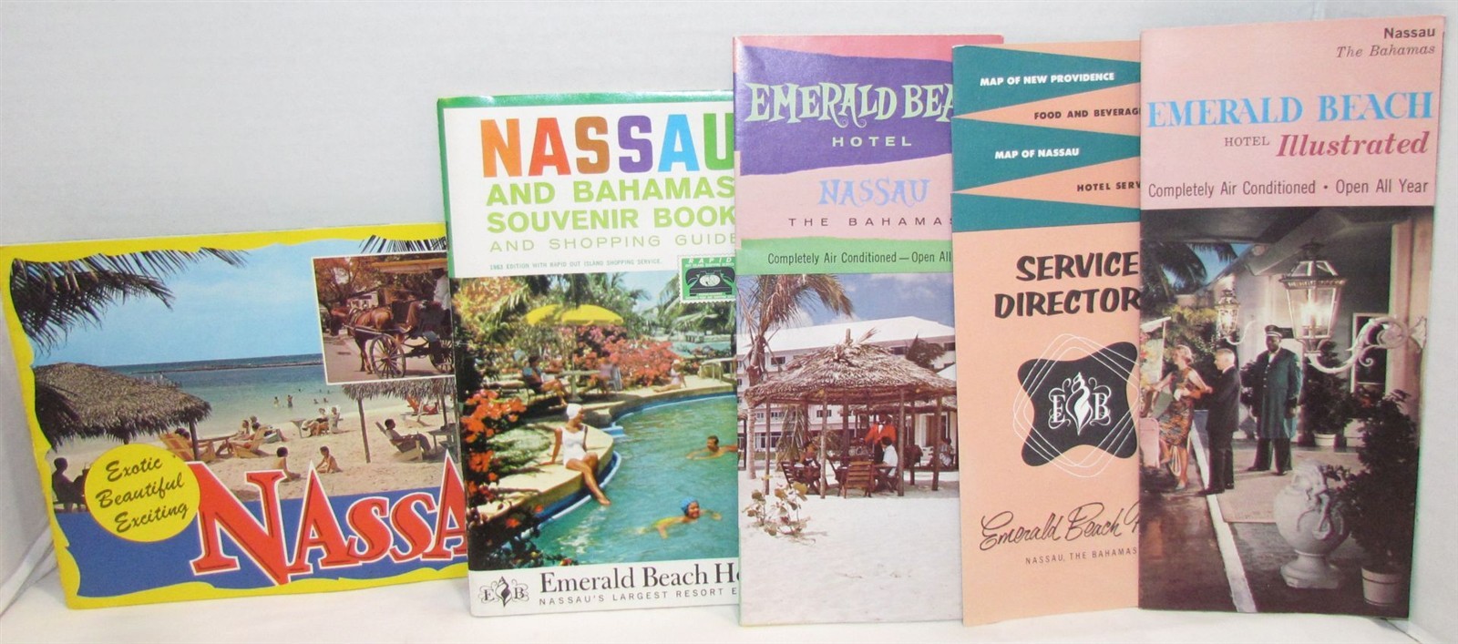 1963 Nassau The Bahamas Travel Brochures, Emerald Beach Hotel