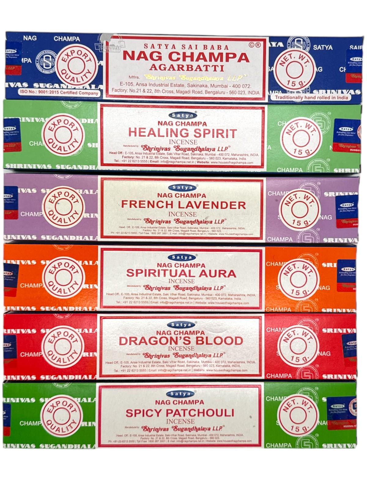 Satya Incense Sticks Variety Pack, Set of 6 Assorted Pack - 2 Satya Incense Sticks Variety Pack, Set of 6 Assorted Pack - 2