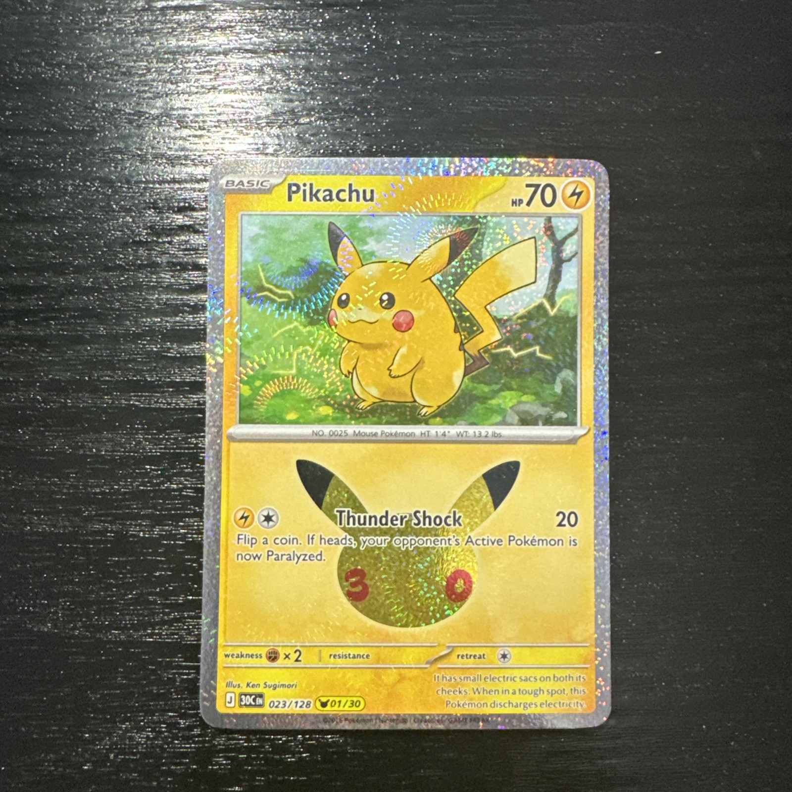Pokémon TCG 30th Anniversary Pikachu Holo 023/128 Pokémon TCG 30th Anniversary Pikachu Holo 023/128
