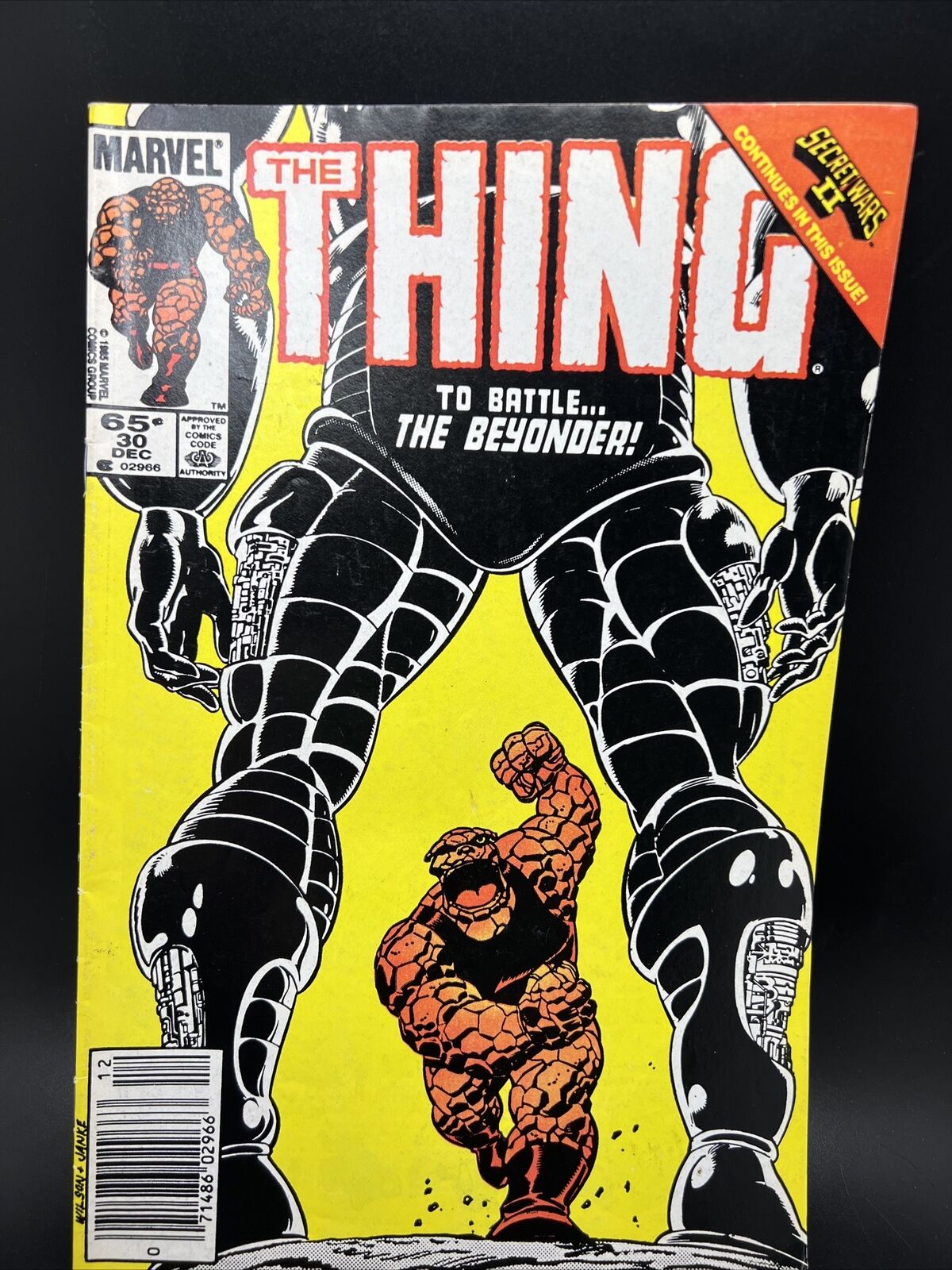 The Thing #30 To Battle The Beyonder Marvel Comics Dec 1985 Wilson Janke