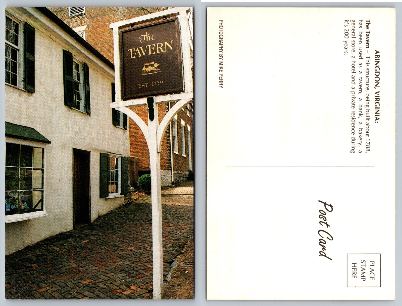 The Tavern Abingdon Virginia Street View Postcard