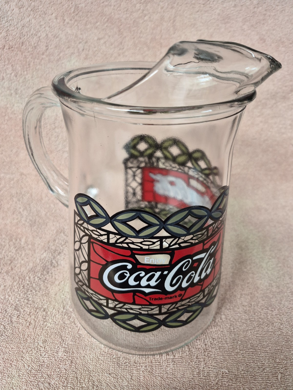 vintage coca cola glass pitcher vintage coca cola glass pitcher