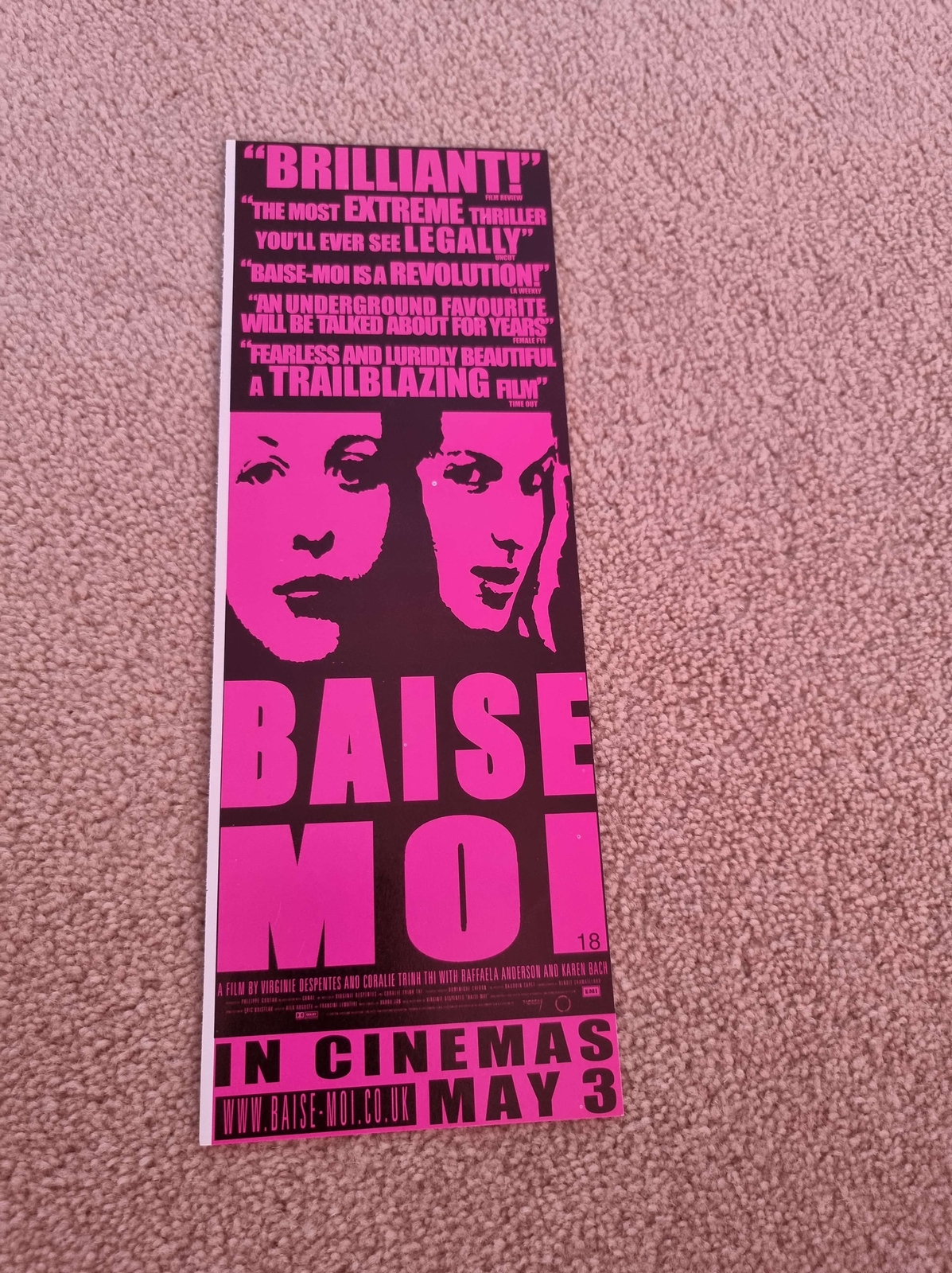 TNEWL7 ADVERT 11X4 BAISE MOI: IN CINEMAS