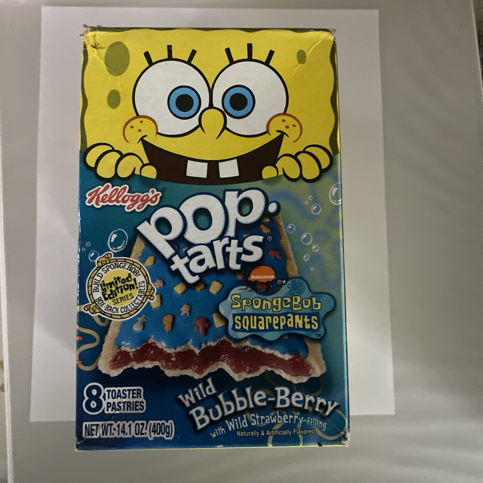 Kellogg's Pop Tarts 2004 Vintage Wild Bubble-berry Sponge Bob Collectible