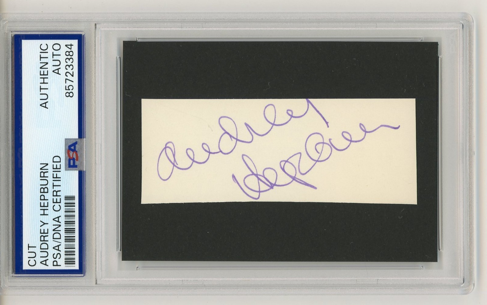 Audrey Hepburn ~ Signed Autographed Vintage Signature Cut ~ PSA DNA Encased Audrey Hepburn ~ Signed Autographed Vintage Signature Cut ~ PSA DNA Encased