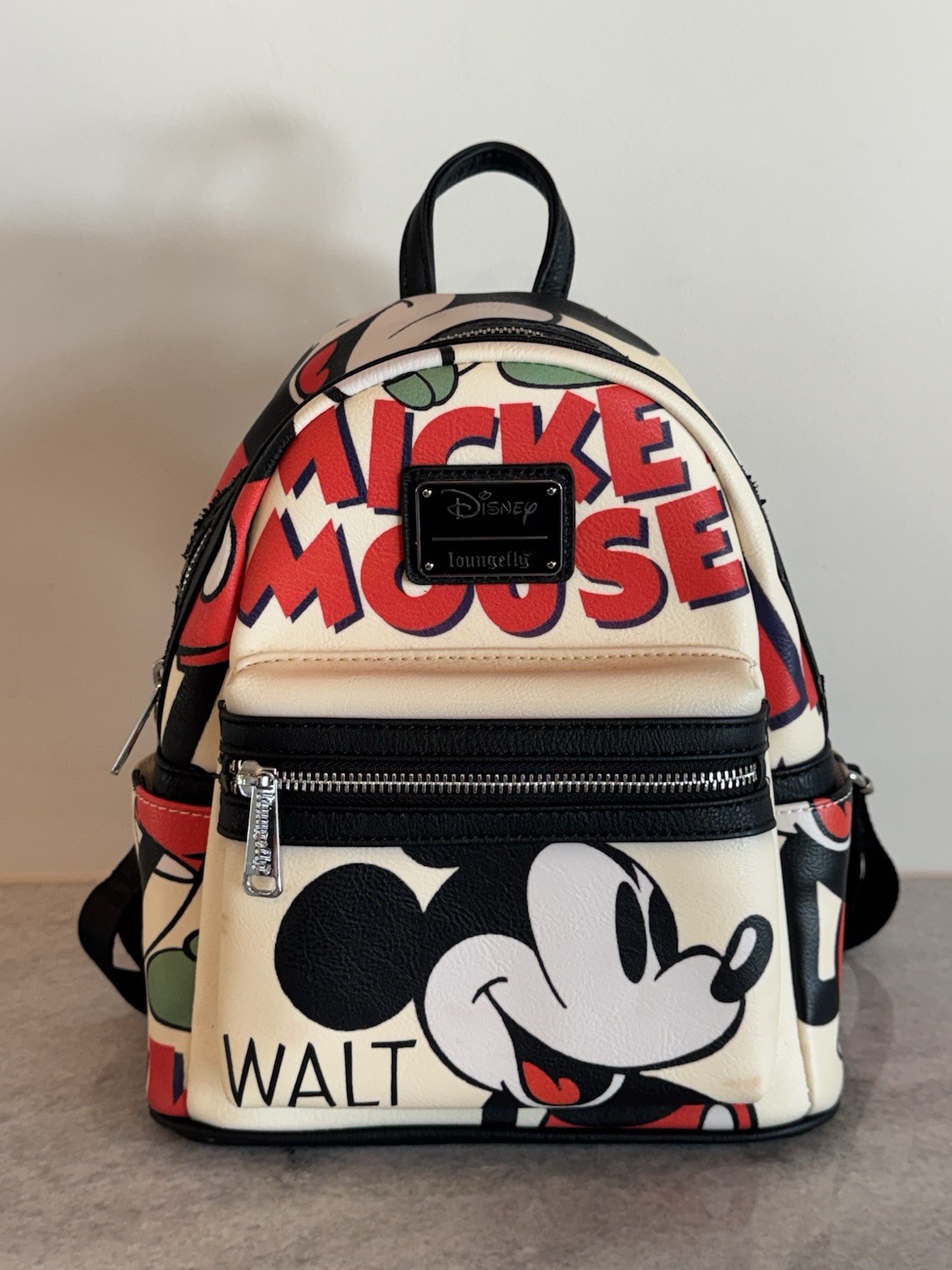 Disney Loungefly Mickey Mouse Walt Retro Sketch Mini Backpack - New Old Stock Disney Loungefly Mickey Mouse Walt Retro Sketch Mini Backpack - New Old Stock