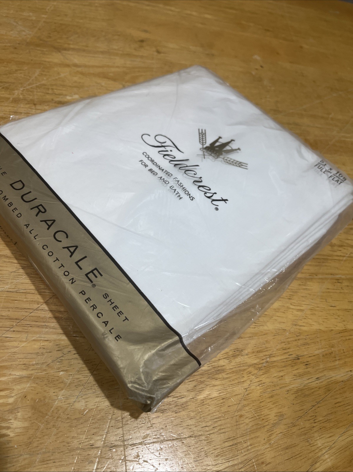 Vintage Fieldcrest Perfection Fine Combed Percale Full Flat Sheet White 81 x 104 Vintage Fieldcrest Perfection Fine Combed Percale Full Flat Sheet White 81 x 104