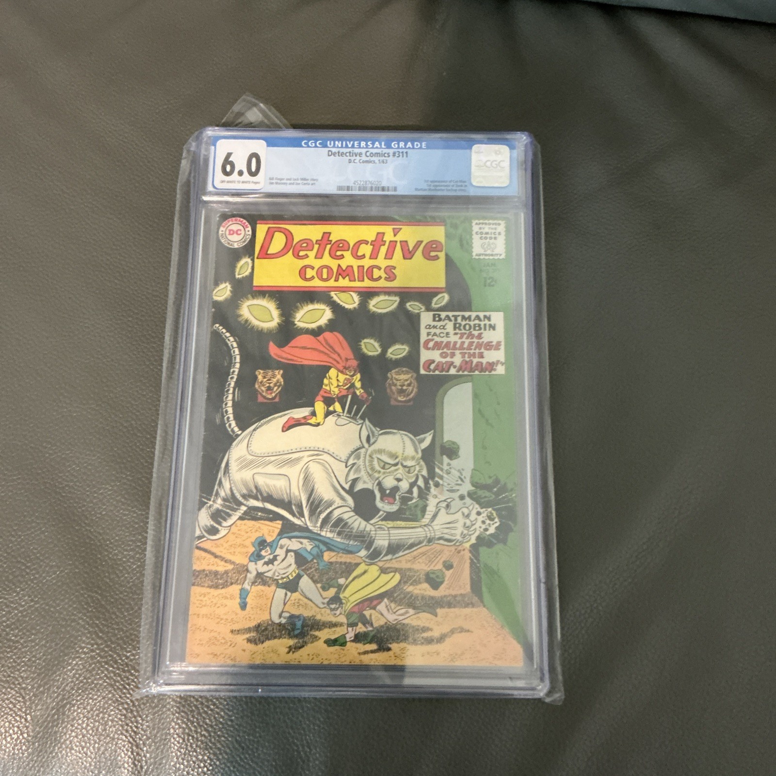 Detective Comics #311 CGC 6.5 Fine+ 1st App Cat-Man Batman Key DC Comics 1963 Detective Comics #311 CGC 6.5 Fine+ 1st App Cat-Man Batman Key DC Comics 1963