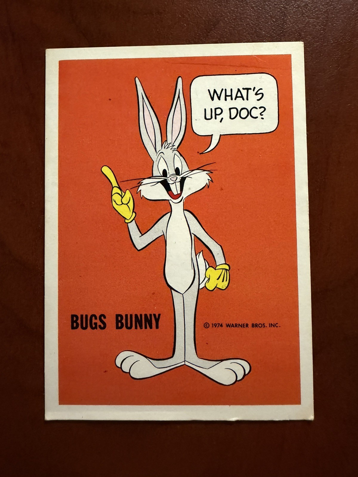 1974 Wonder Bread Warner Bros Bugs Bunny Card National Periodical Vintage Looney