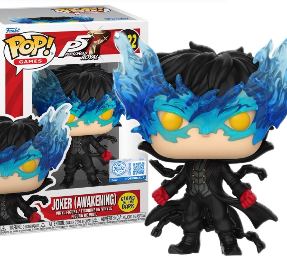 Funko Pop Joker Awakening GLOW Persona 5 Exclusive #1322 + Protector PRESALE