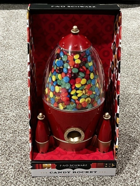 FAO Schwarz Rocket Candy Dispenser, Red - Rare ~ New FAO Schwarz Rocket Candy Dispenser, Red - Rare ~ New
