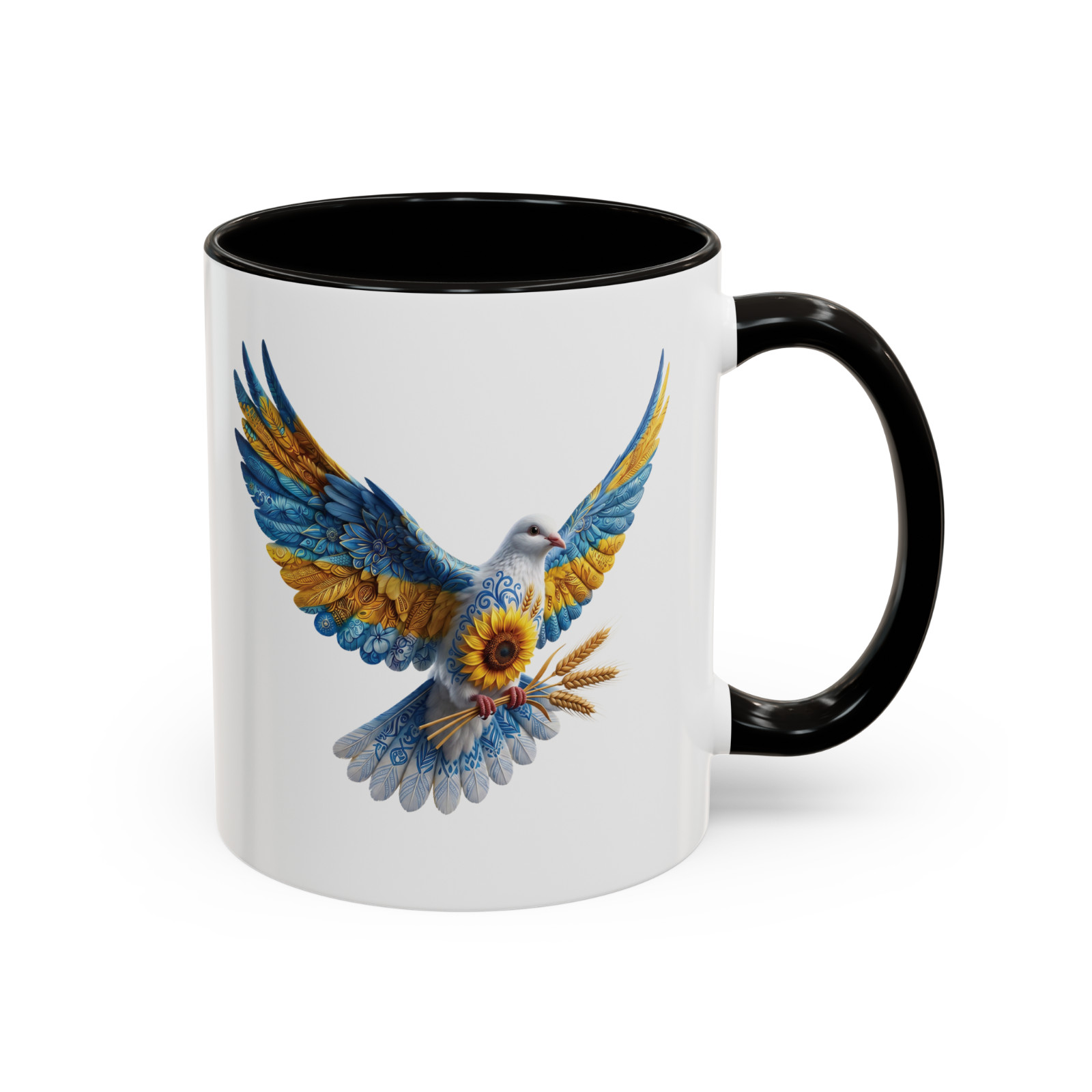 Colorful Patriotic Mug Support Ukraine Love & Ukrainian Solidarity Peace Dove Colorful Patriotic Mug Support Ukraine Love & Ukrainian Solidarity Peace Dove