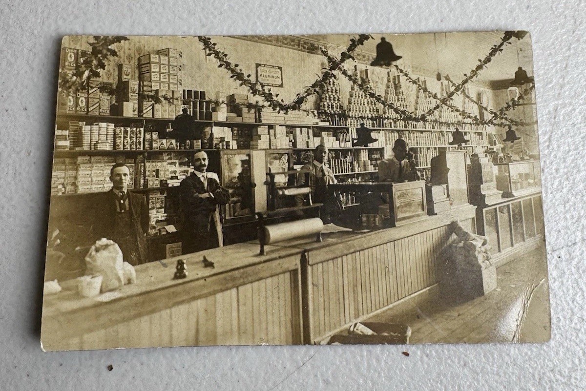 VTG Real Photo People in General Store Grocery Business Occupational Postcard VTG Real Photo People in General Store Grocery Business Occupational Postcard