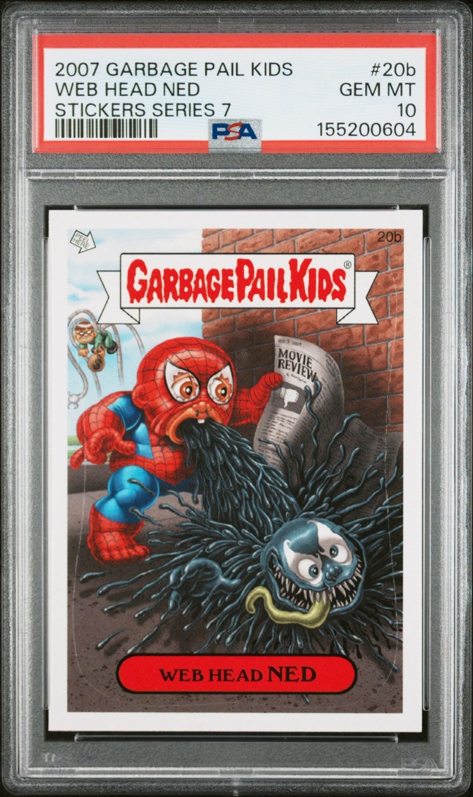 2007 Garbage Pail Kids All-New Series 7 ANS7 WEB HEAD NED 20b PSA 10 Spider-Man 2007 Garbage Pail Kids All-New Series 7 ANS7 WEB HEAD NED 20b PSA 10 Spider-Man
