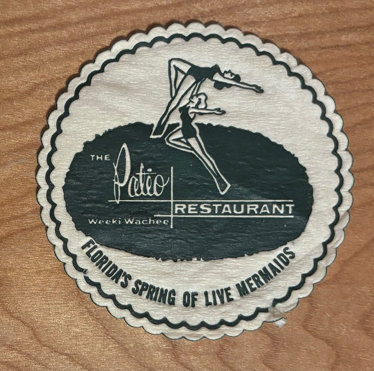 Vintage 1960s Weeki Wachee Spring Florida Patio Restaurant Paper Drink Coaster Vintage 1960s Weeki Wachee Spring Florida Patio Restaurant Paper Drink Coaster